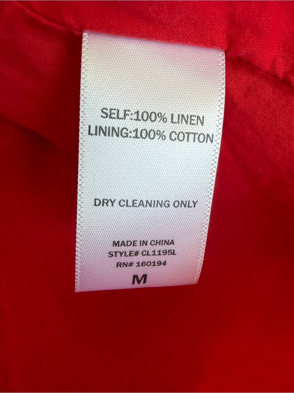 Solai Amalfi 100% Linen Mini Dress Red Linen Babydoll Beach Vacation Size Medium - Picture 10 of 13
